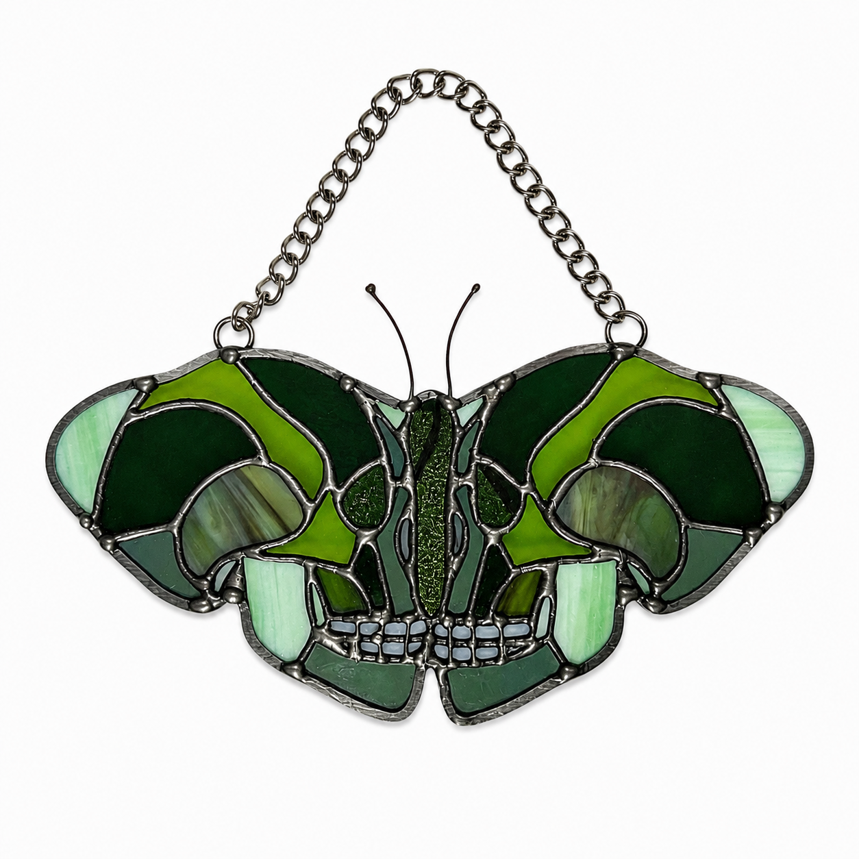 Toxic green skull moth