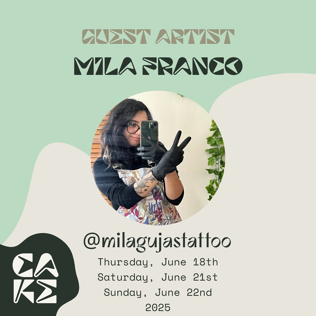 🗓️ INCOMING GUEST ARTIST 🗓️ 

We&rsquo;re happy to announce that @milagujastattoo will be visiting Cake is a Lie for a guest spot! 

Specializing in fine line tattoos, Mila has limited slots available for their visit. Set up your appointment now!

