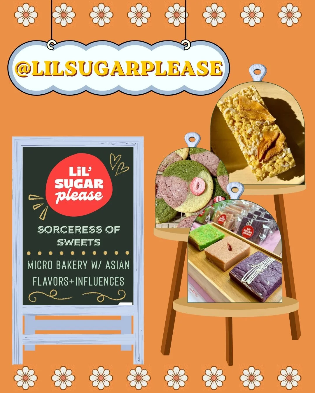 🌟✅Vendor Reveal!✅🌟

That&rsquo;s right it&rsquo;s time to introduce you to our vendors, or as we like to call them the Court of Cake, for this Saturday&rsquo;s Birthday Bash🎂🎉

Meet Your Nobles:

@lilsugarplease - Sorceress of Sweets, a micro bak