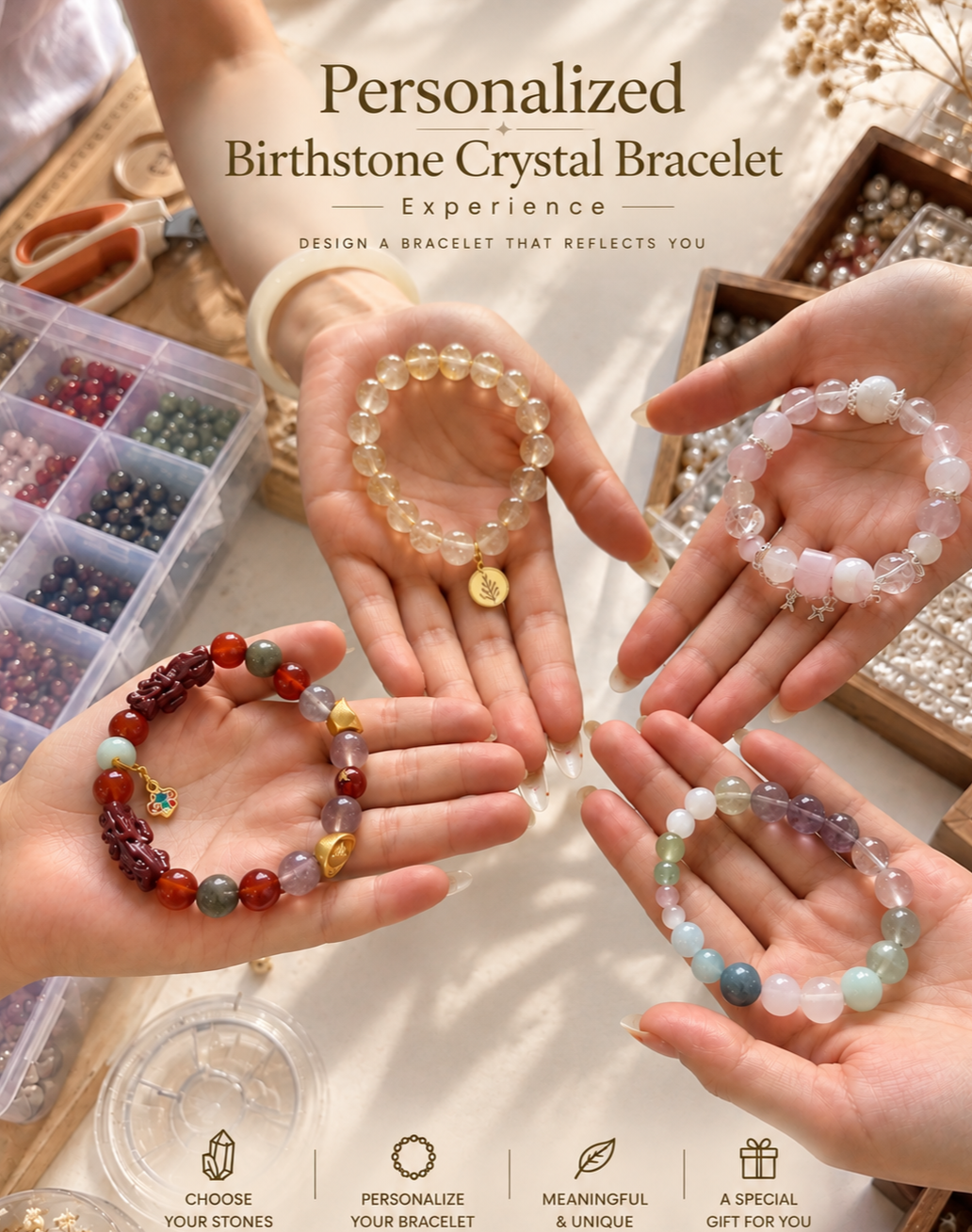 Personalized Birthstone Crystal Bracelet Experience