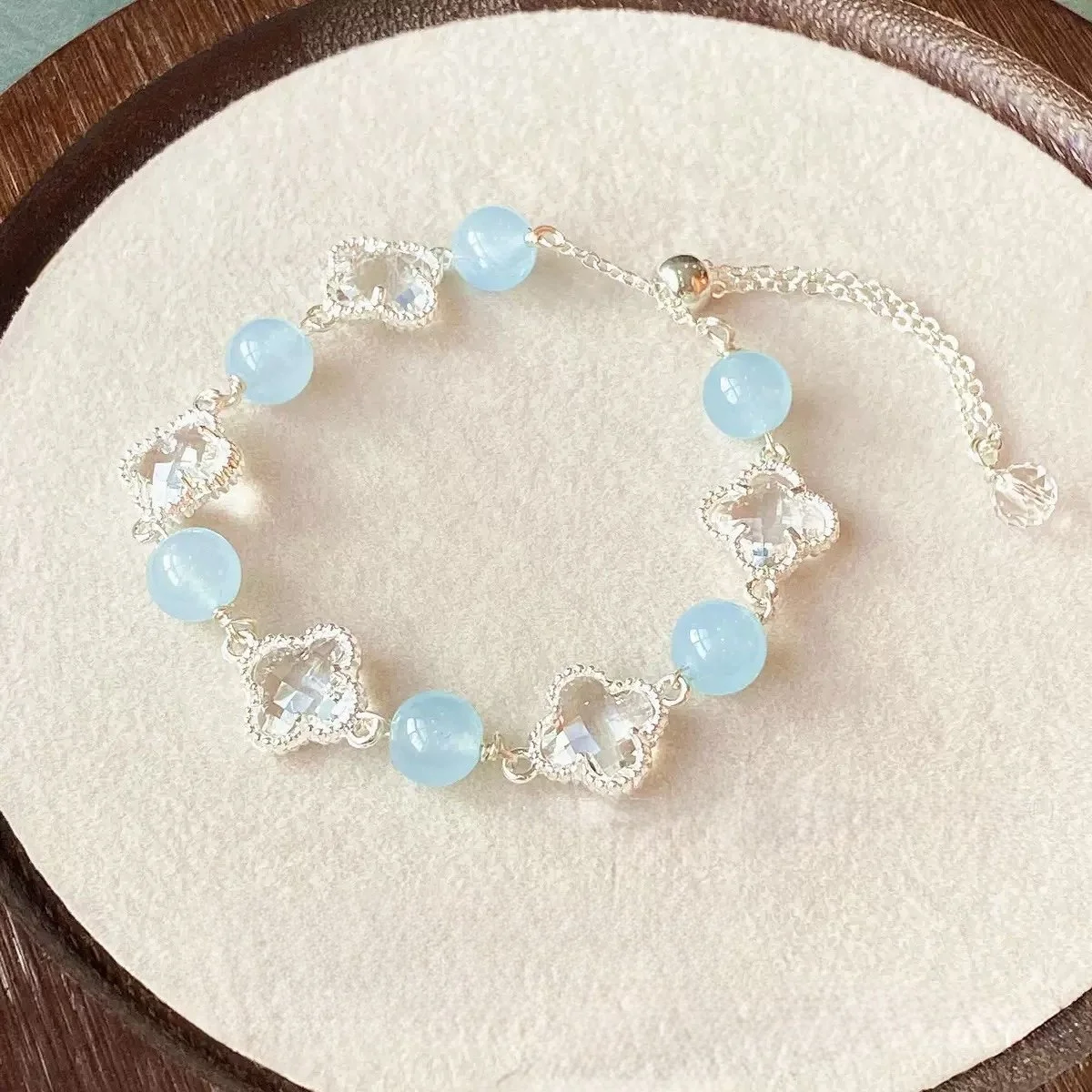 Sterling Silver Wuhua Aquamarine Bracelet