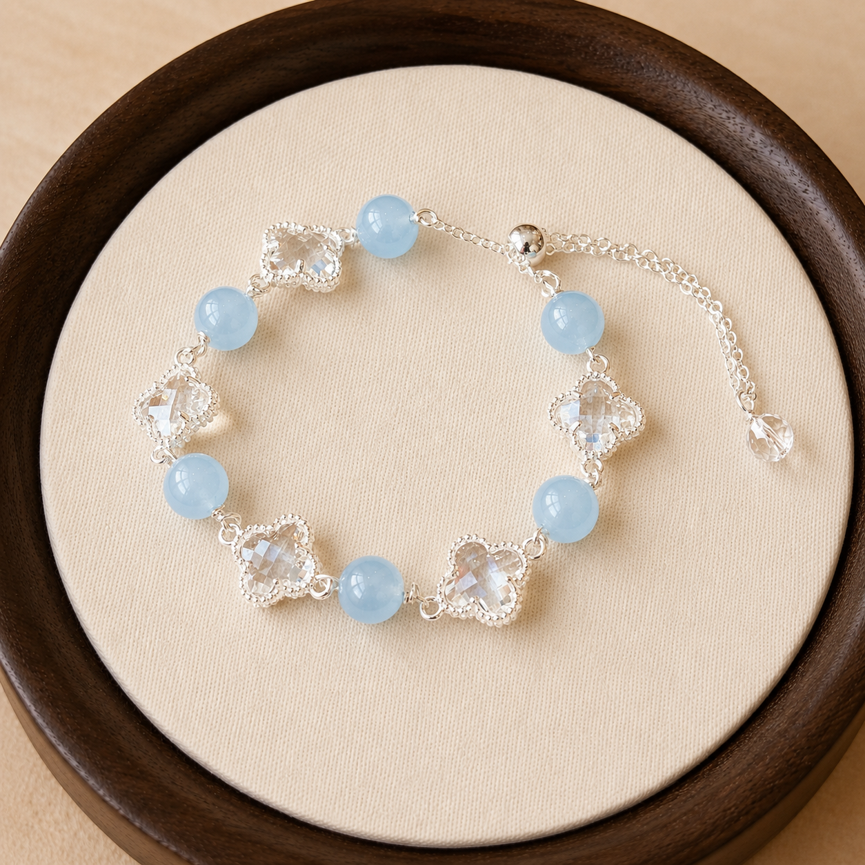 Sterling Silver Wuhua Aquamarine Bracelet