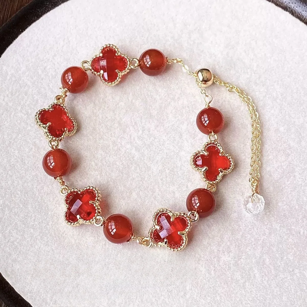 14K Gold-Filled Wuhua Agate Bracelet
