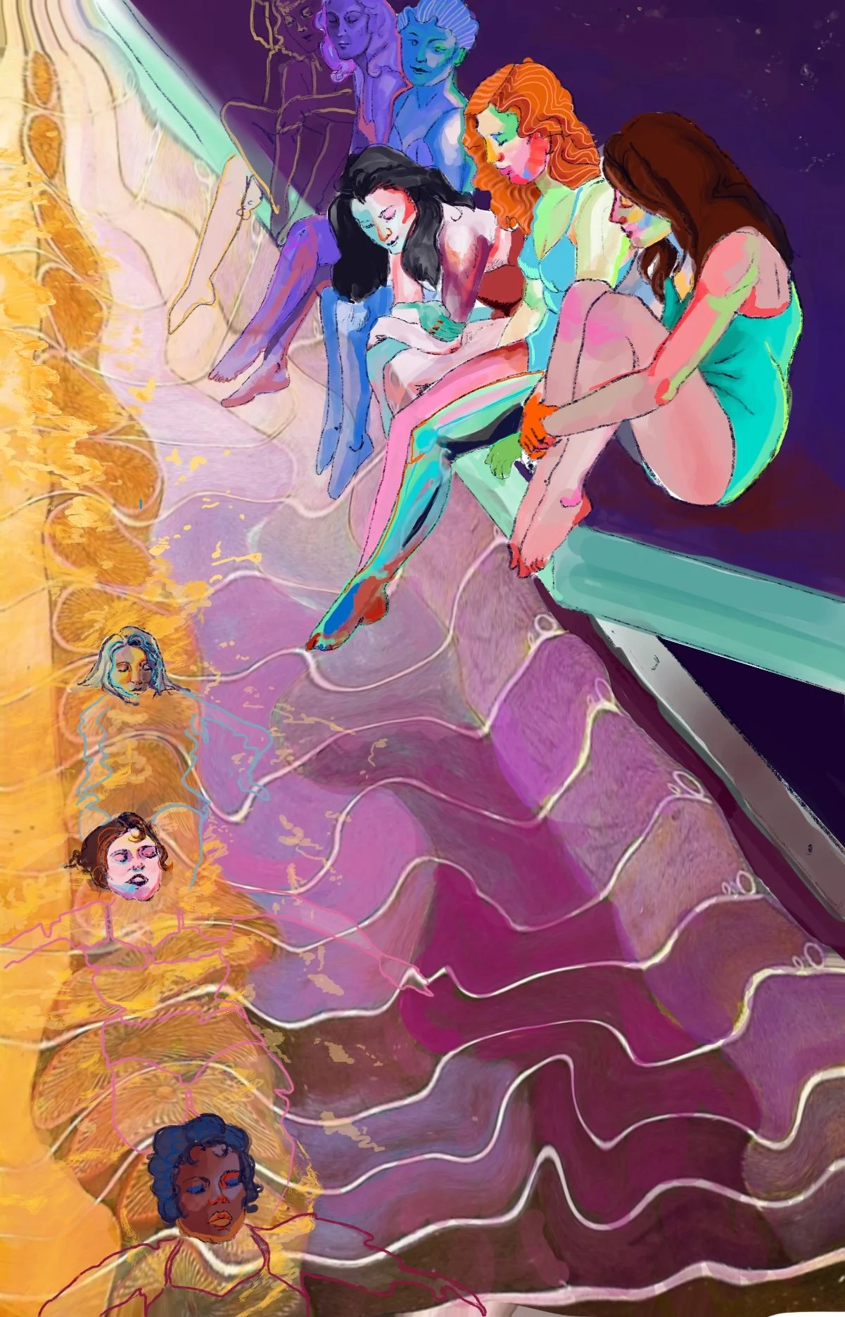 Bath house | Digital Illustration | Print for Sale