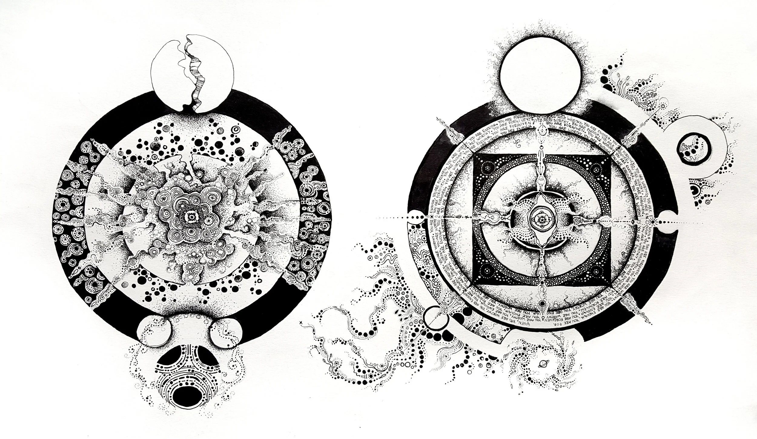 Meditation Mandalas | Ink Illustration | Prints for sale