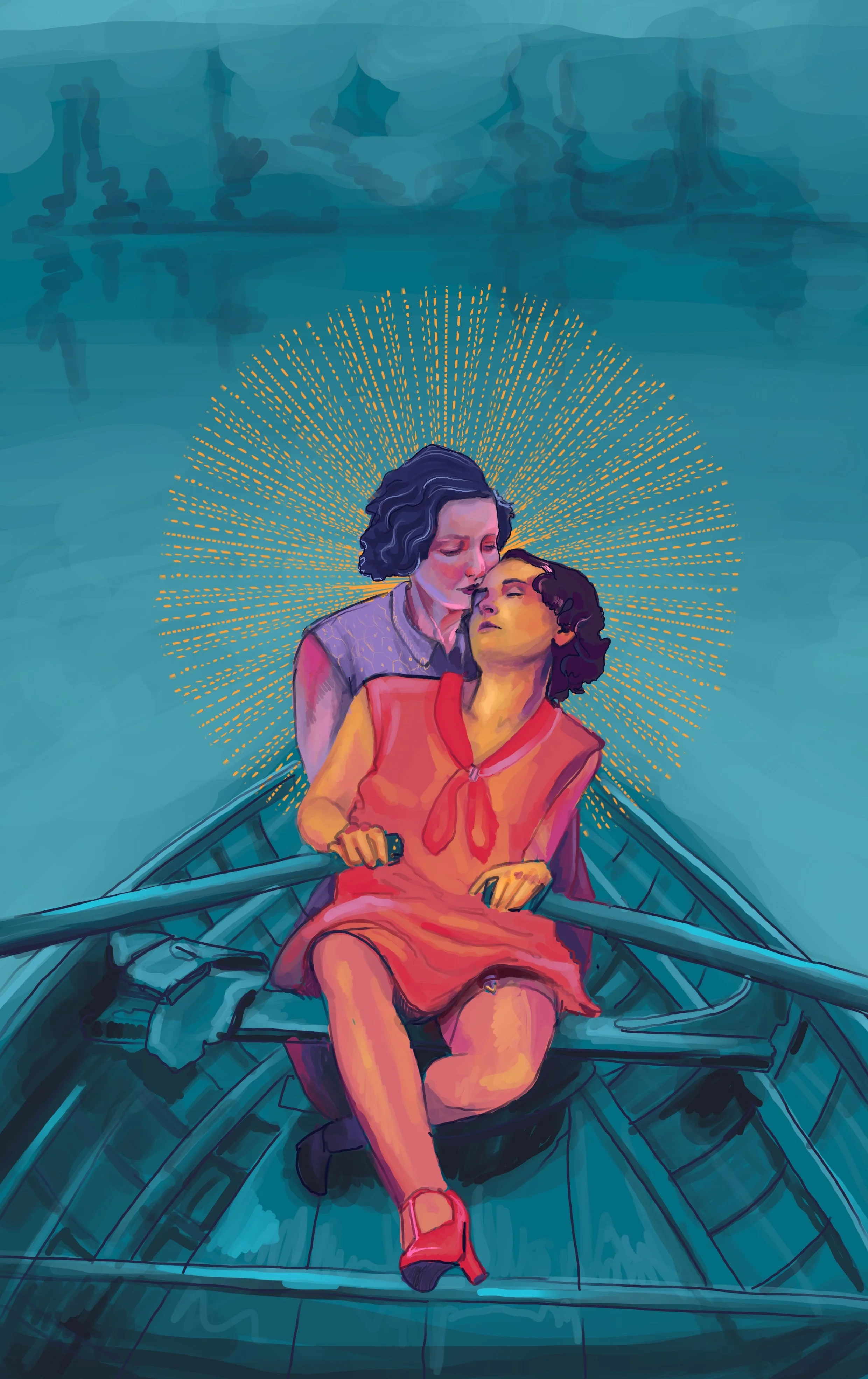 Boat ride | Digital illustration | Print for sale