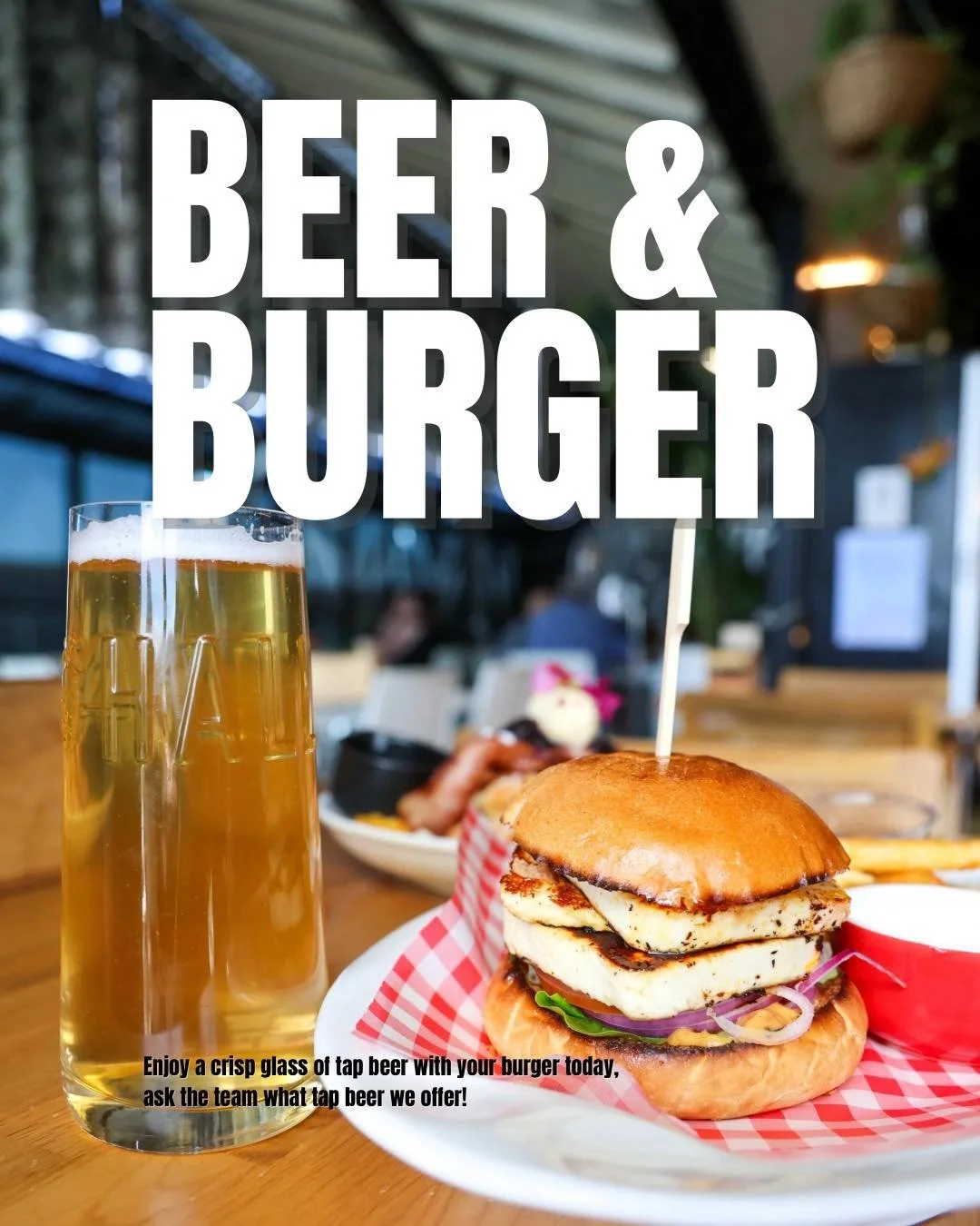 Enjoy a crisp, chilled beer with a delicious burger perfect for any weather!

#restaurant #hobsonville #newzealand #cafe #brunch #breakfast #bostoncafenz #nzcafe #aucklandcafe #Westgate