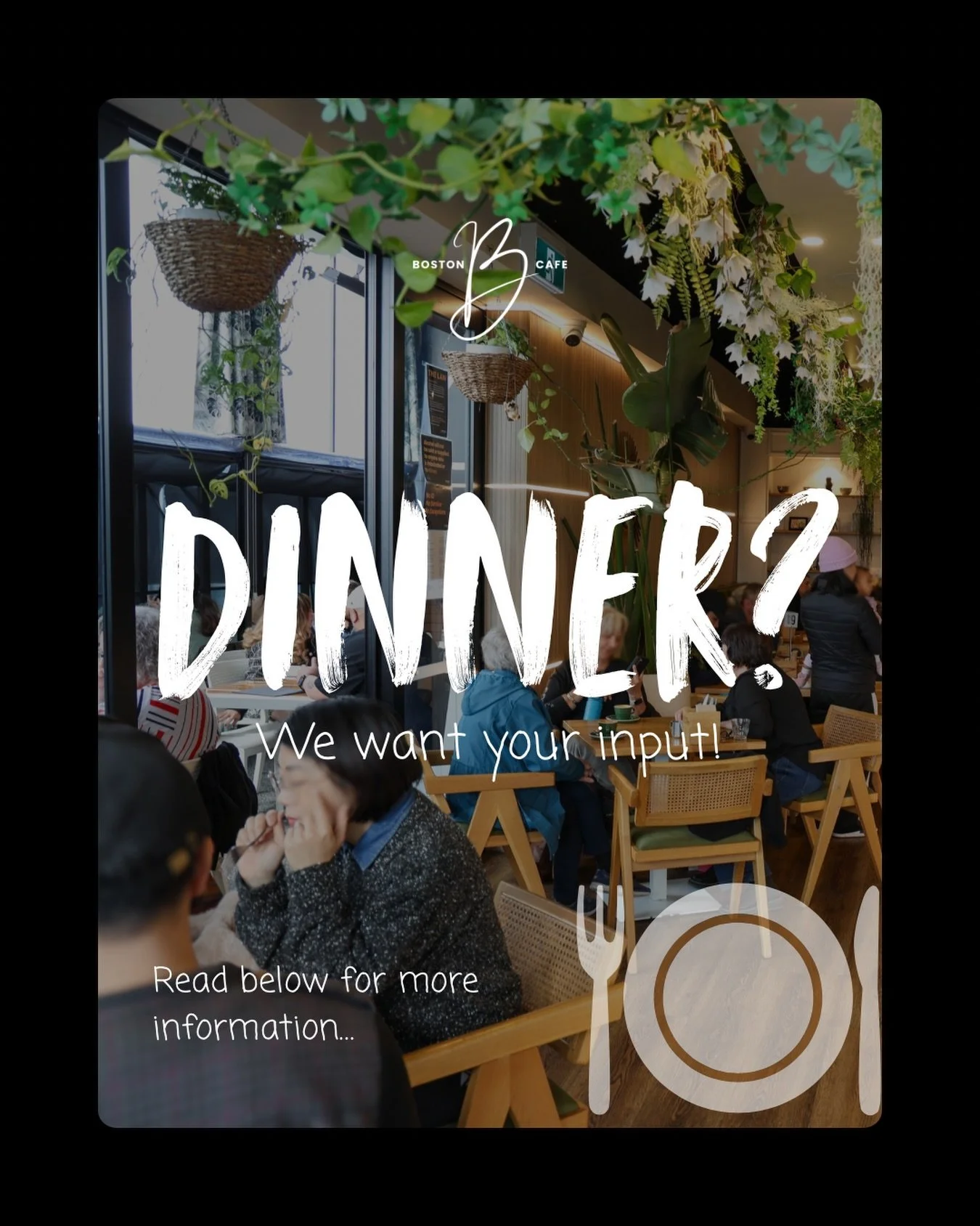 What's for dinner? 

We're thinking of opening up in the evenings and we need your vote! 

Share your thoughts via our quick form on our website and you could win a $20 voucher! 

The form will be removed on April 20, 2026, and we'll notify the winne