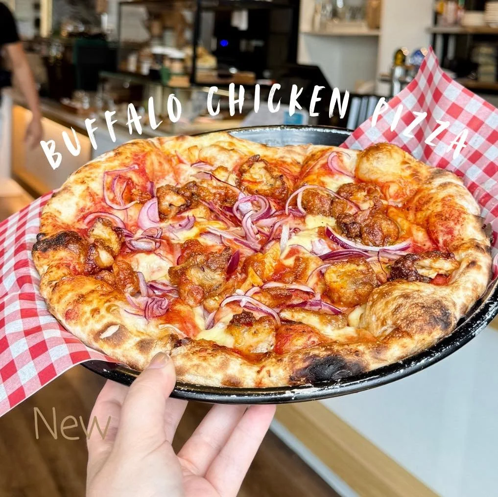 Our Buffalo Chicken Pizza is a delicious pizza option! 

What&rsquo;s stopping you from popping in and enjoying a hot pizza? 

#cafe #brunch #bostoncafenz #nzcafe #aucklandcafe