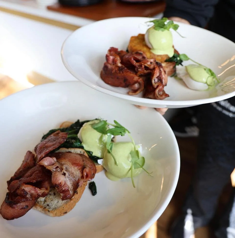 Eggs Bene with bacon is a classic &amp; a favourite! Perfect no matter the weather. 

When is your favourite time to have an eggs Bene?

#hobsonville #newzealand #bostoncafenz #brunch #aucklandcafe