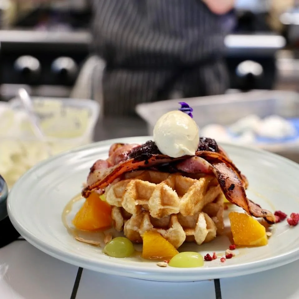 A fluffy waffle is the perfect sweet dish to start your day! This is available in both Westgate &amp; Hobsonville. 

#waffles #bostoncafenz #Westgate #brunch #Hobsonville