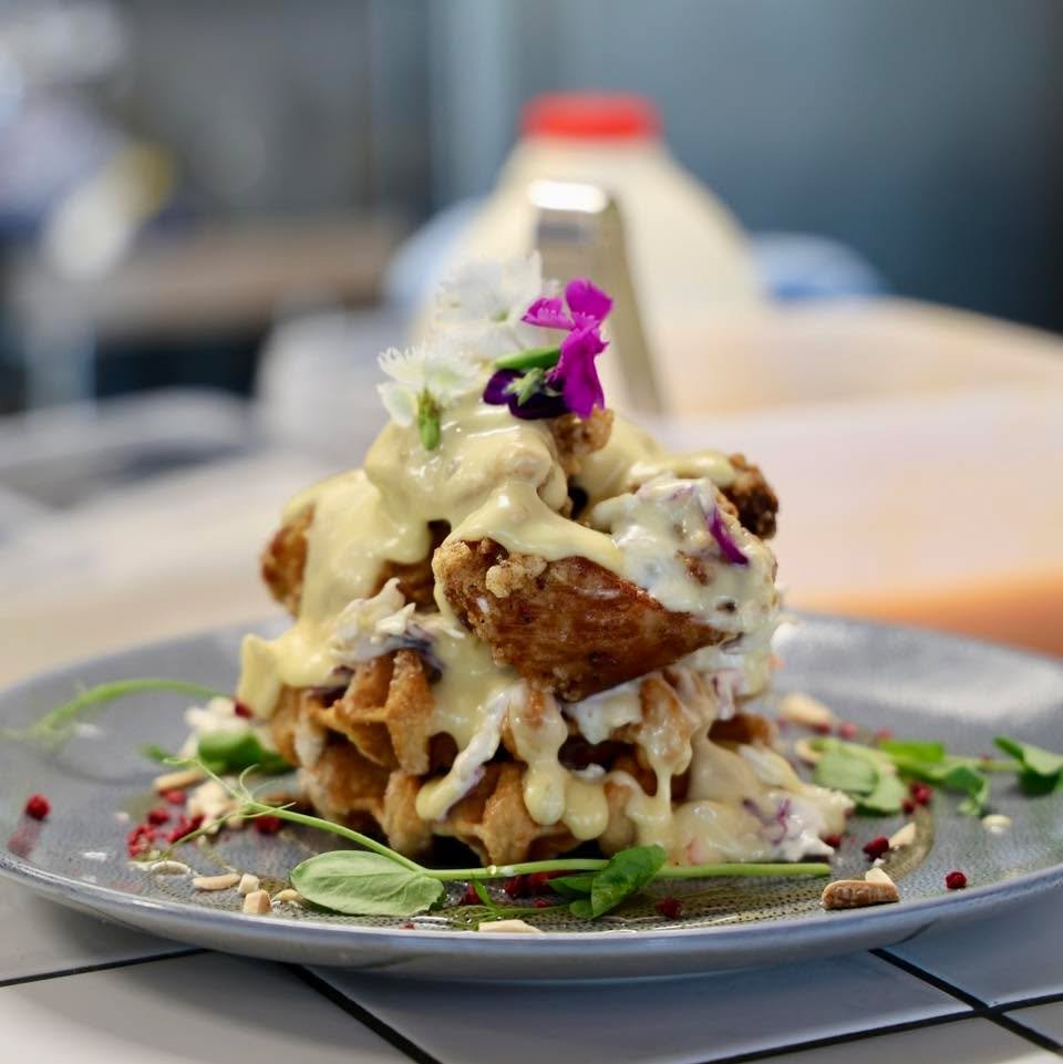 A lil sweet, a lil savory &amp; a lil crunch makes our Fried Chicken &amp; Waffles. Available at both locations!

#Hobsonville #newzealand #cafe #bostoncafenz #Westgate