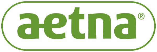 Aetna logo in green font with white background