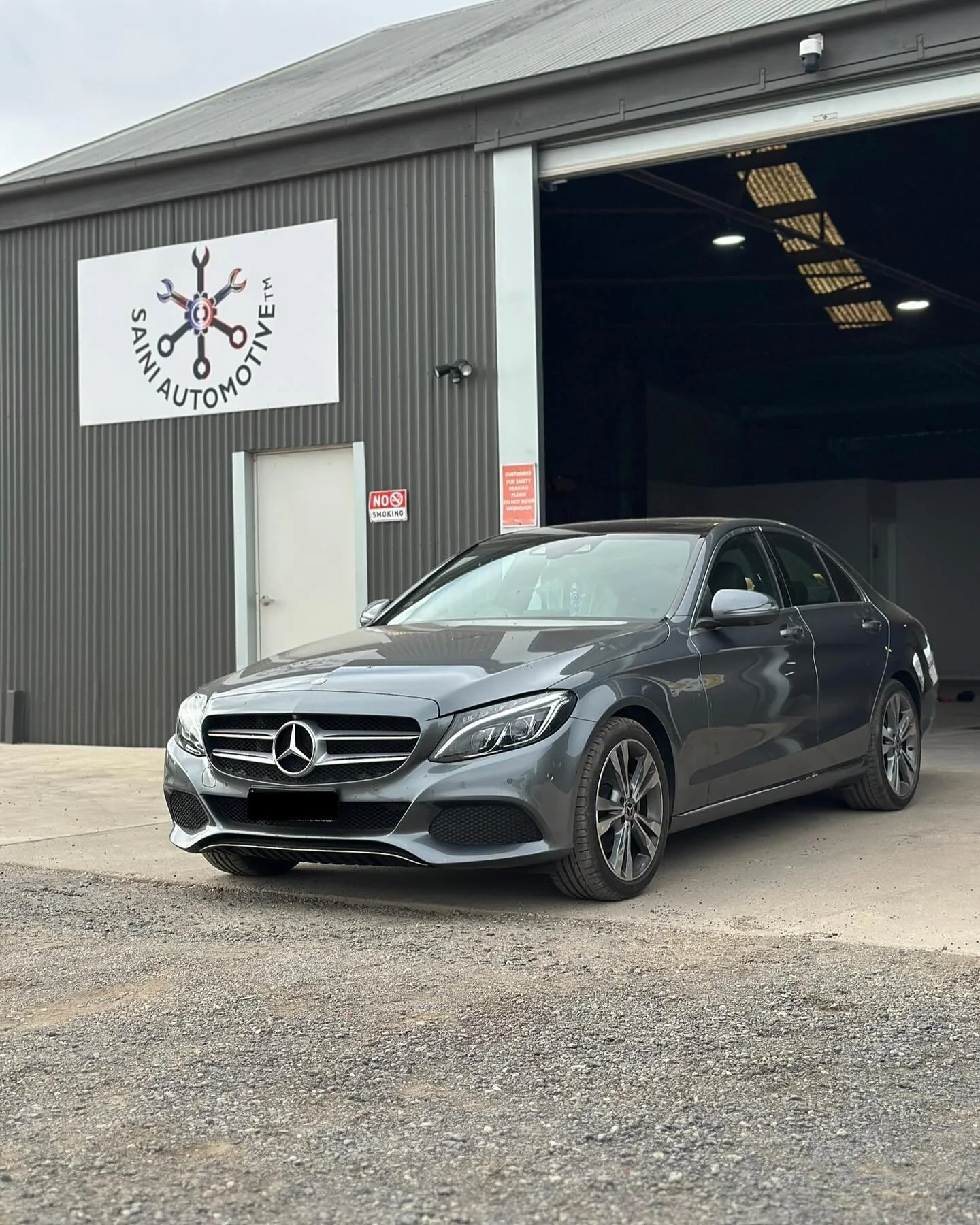 Mercedes C-Class in for a full brake replacement.