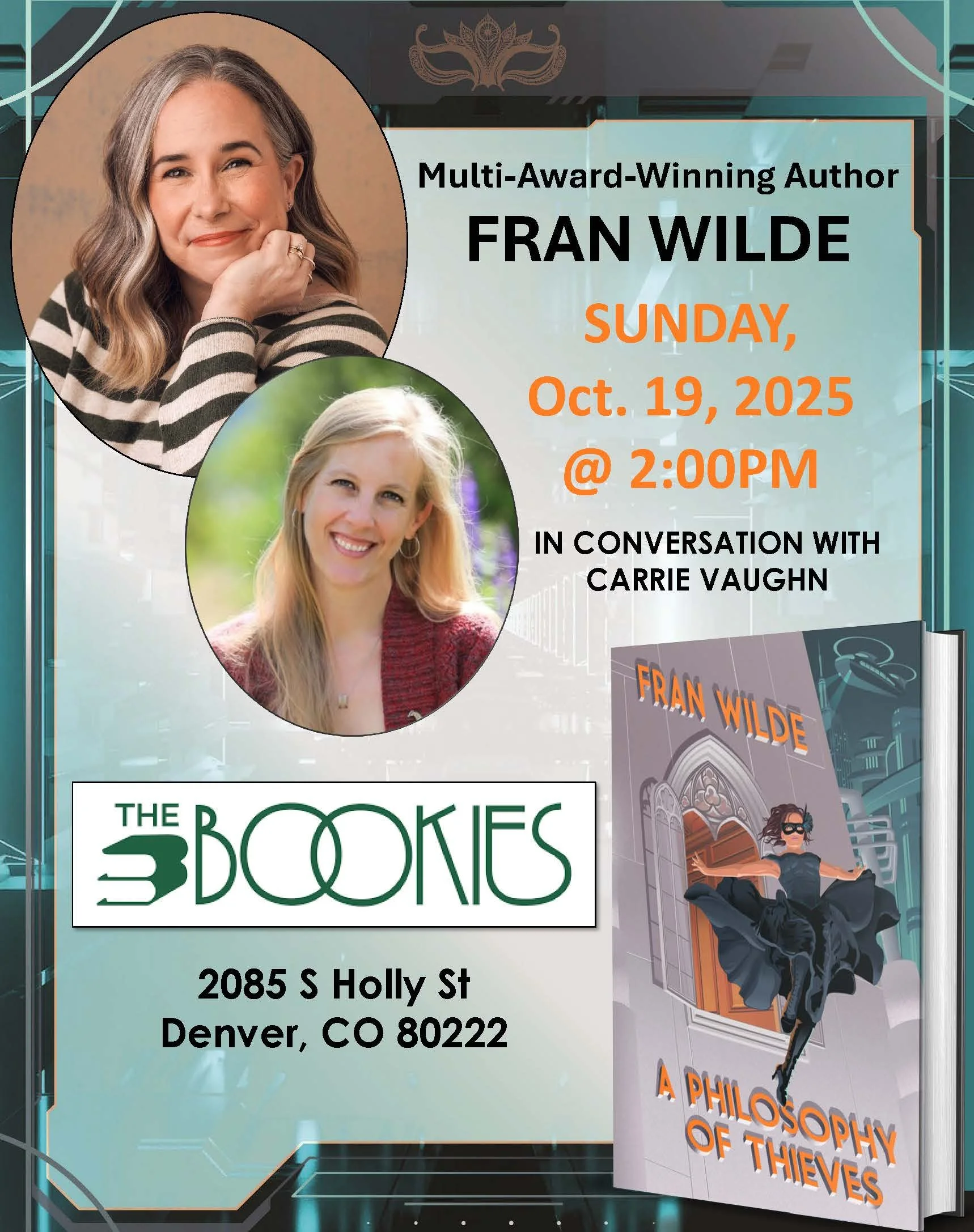 A PHILOSOPHY OF THIEVES at The Bookies in Denver with Carrie Vaughn