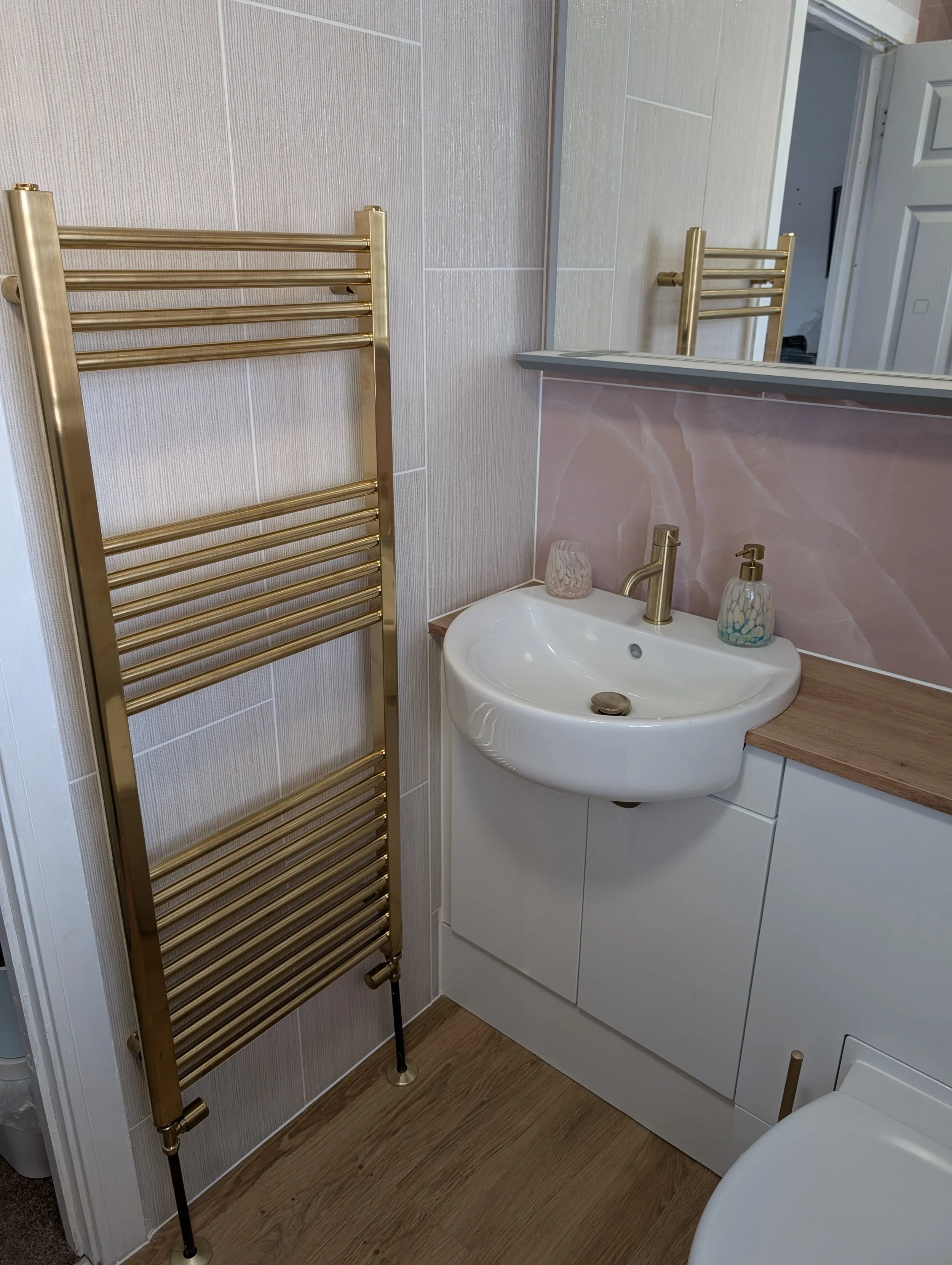 Brushed brass is the theme, it looks fantastic