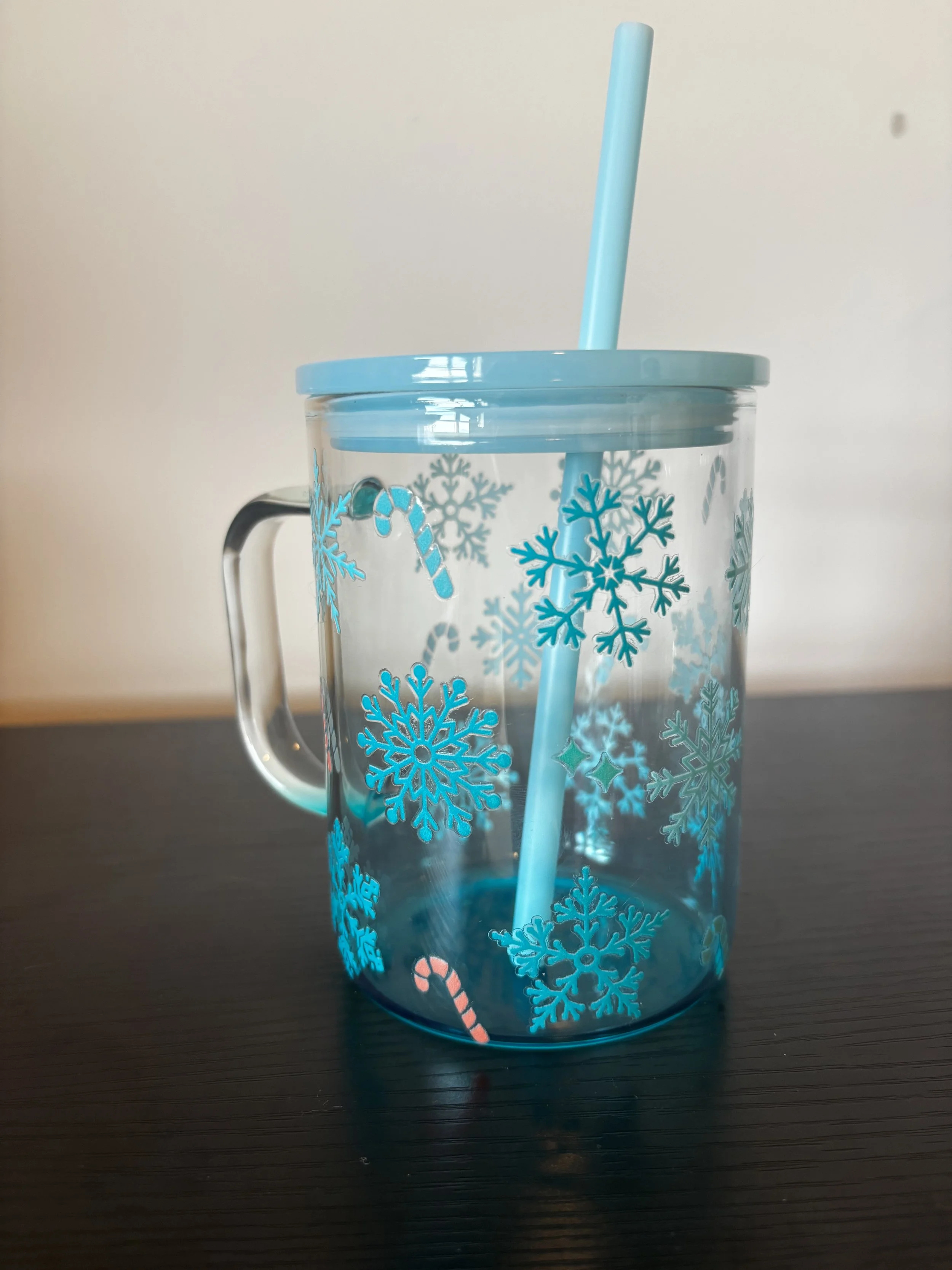 Blue Snowflakes with Handle