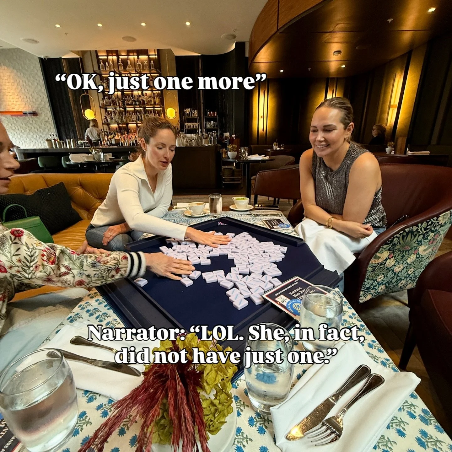 The biggest lie in Mahj. 
Just. One. More.

🤣🤣🤣🤣