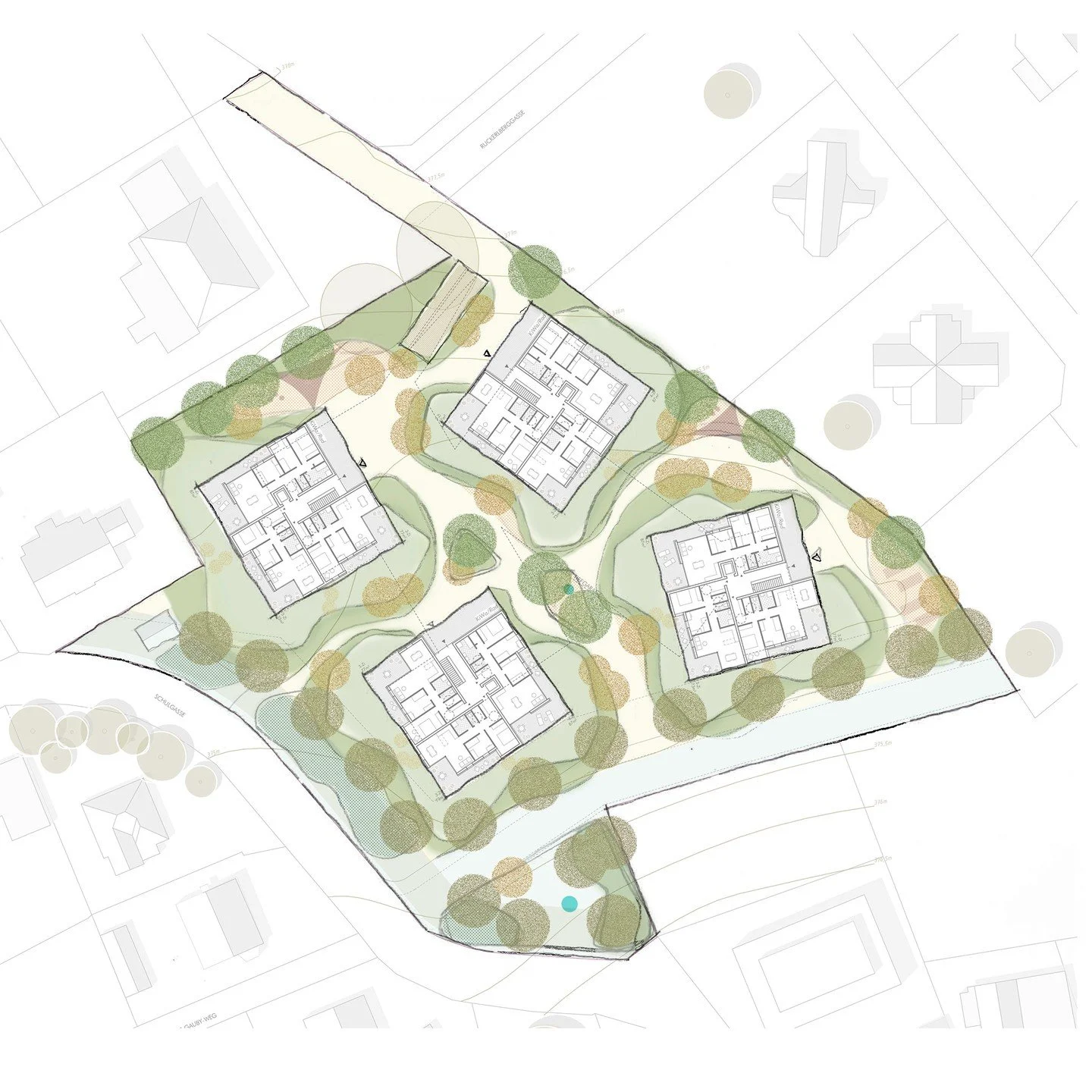 &ldquo;Villa Verde&rdquo; &ndash; Graz, Austria &ndash; 1st Prize 🥇 invited competition

Late last year, we were awarded 1st Prize in an invited competition for a new residential development in the leafy outskirts of Graz, Austria! 

Together with T