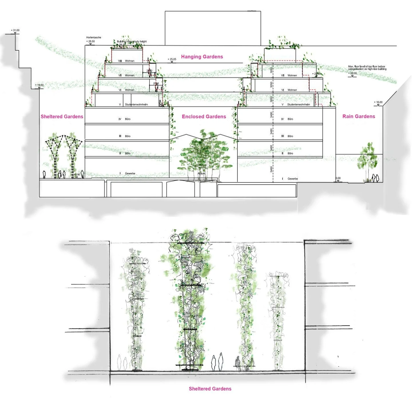 Parkhaus Mitte &ndash; Bremen, Germany &ndash; Shortlisted Competition Entry

Together with 6a architects we&rsquo;ve developed a proposal to replace a multi-storey car park in the centre of Bremen, with a modern, multifunctional building, fostering 