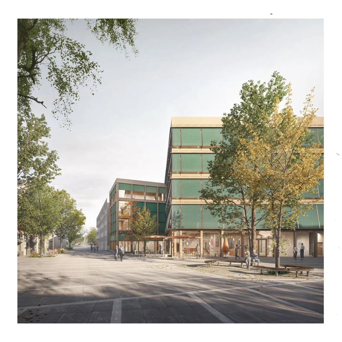 Stadthaus Romanshorn &ndash; Switzerland &ndash; Competition Entry

In collaboration with @studiokomaba we've developed a concept for a new civic center and public plaza in Romanshorn on Lake Constance.
Our design unifies a series of previously disco