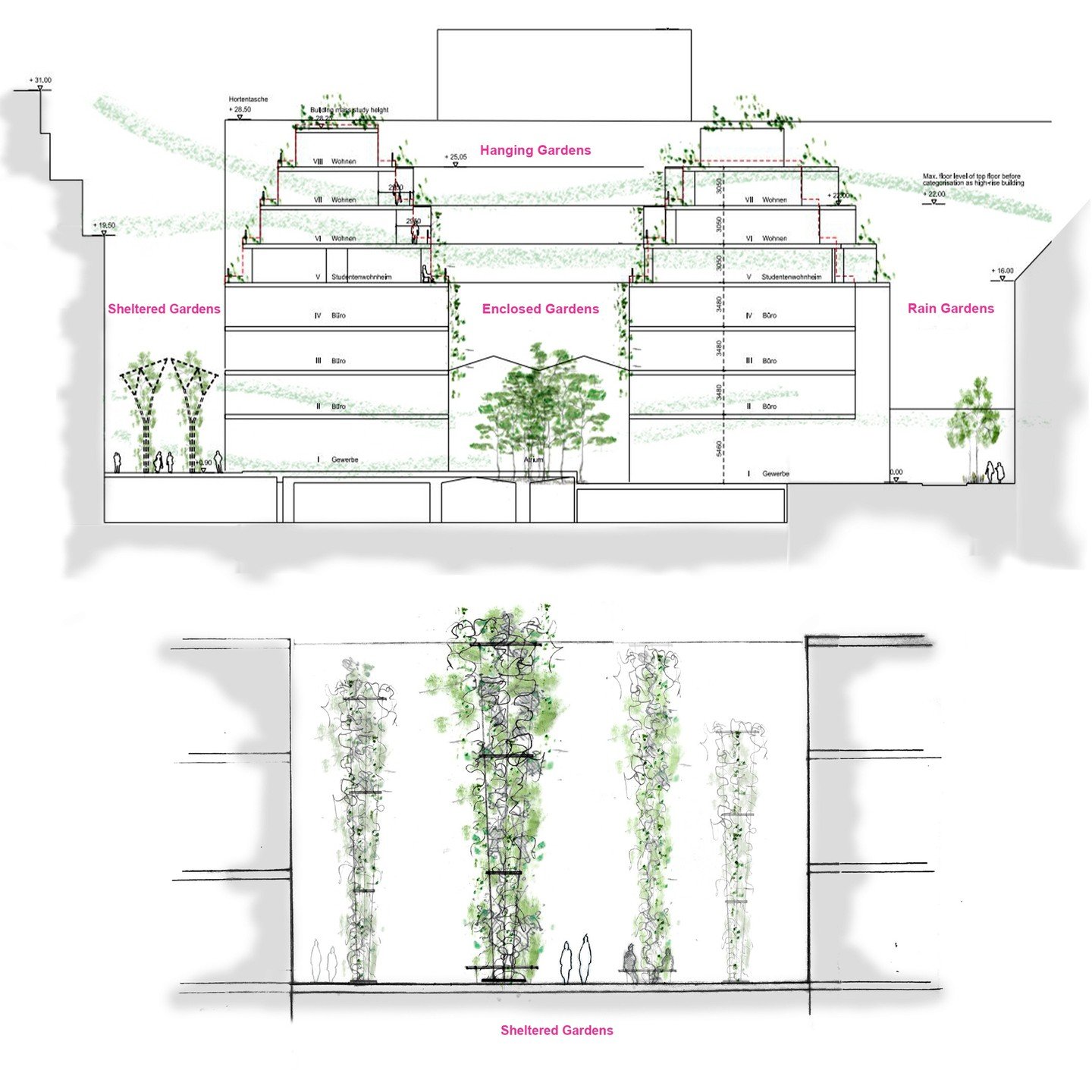 Parkhaus Mitte &ndash; Bremen, Germany &ndash; Shortlisted Competition Entry

Together with 6a architects we&rsquo;ve developed a proposal to replace a multi-storey car park in the centre of Bremen, with a modern, multifunctional building, fostering 