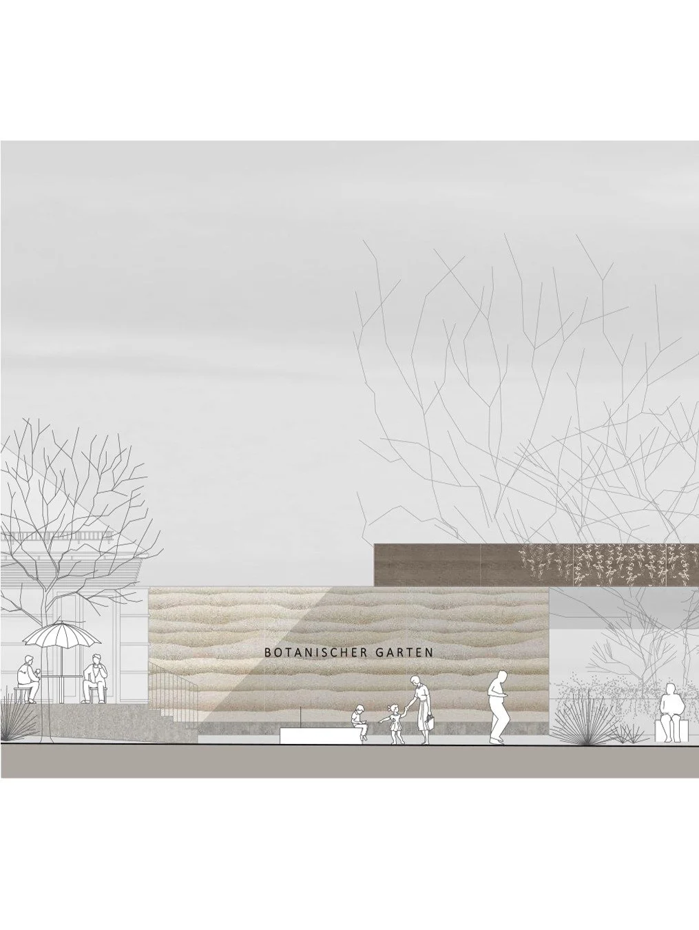 Botanical Garden Linz &ndash; Austria &ndash;Competition Entry

Together with Steinbauer Architektur and Kaltenbacher Architektur we&rsquo;ve developed a new entrance to the Linz Botanical Garden. It serves as a link between the city and the botanica