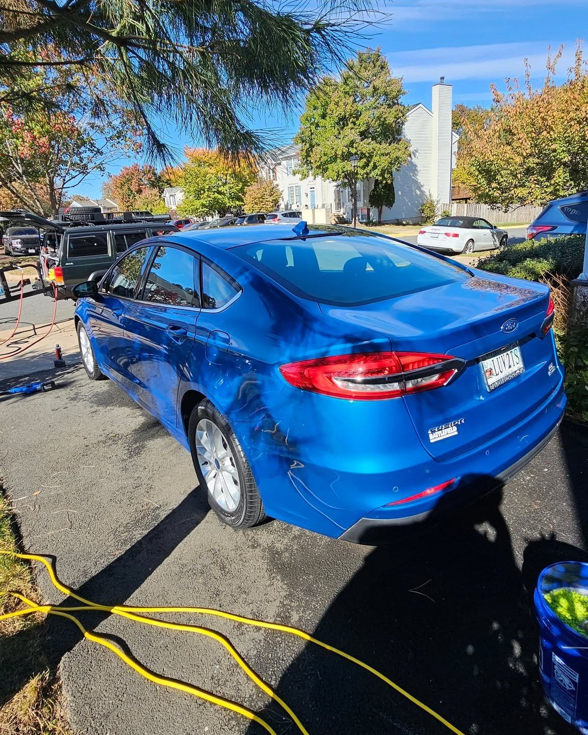🚗💎 This Blue Fusion is back to factory fresh after a full interior + exterior transformation!

We did a full exterior detail to bring back that shine, and the inside? Let&rsquo;s just say it no longer looks like a snack graveyard. 😅 Vacuumed, scru