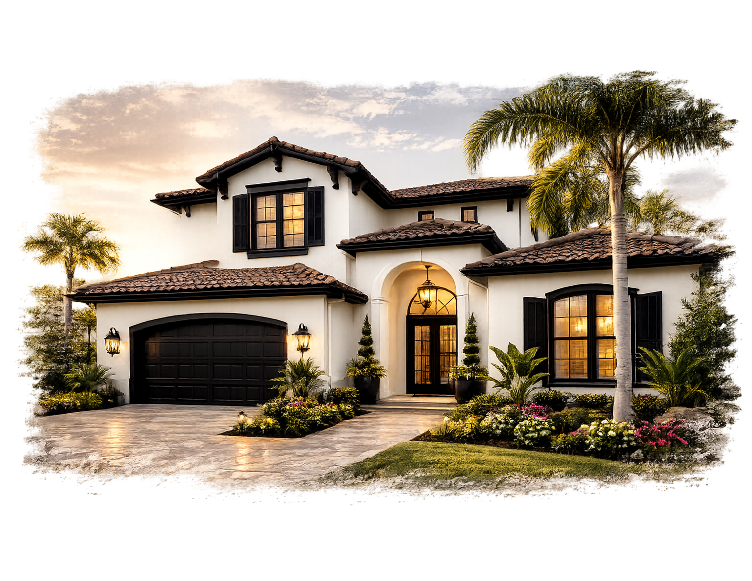 Brevard County Painting is the top rated painters in Palm Bay, Melbourne, and all of Brevard County. The colors on this home is Sherwin-Williams Greek Villa and Tricorn Black.