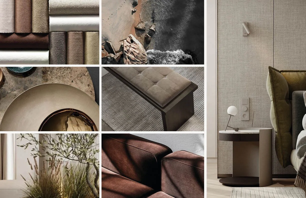 Exploring two distinct moods for a bedroom renovation we are currently working on &mdash; both rooted in warmth, elegance, and modern comfort.
Each board captures a unique interpretation of what &ldquo;elegant and cozy&rdquo; can mean, helping our cl