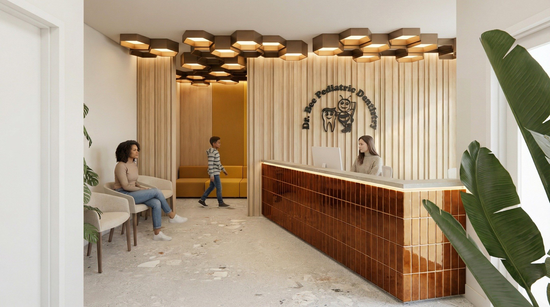 Sharing the first glimpse of the new reception area for Dr. Bee Pediatric Dentistry&rsquo;s upcoming location.

This project has been especially meaningful to me. With a brand that has served families across Florida for over 17 years, the goal wasn&r