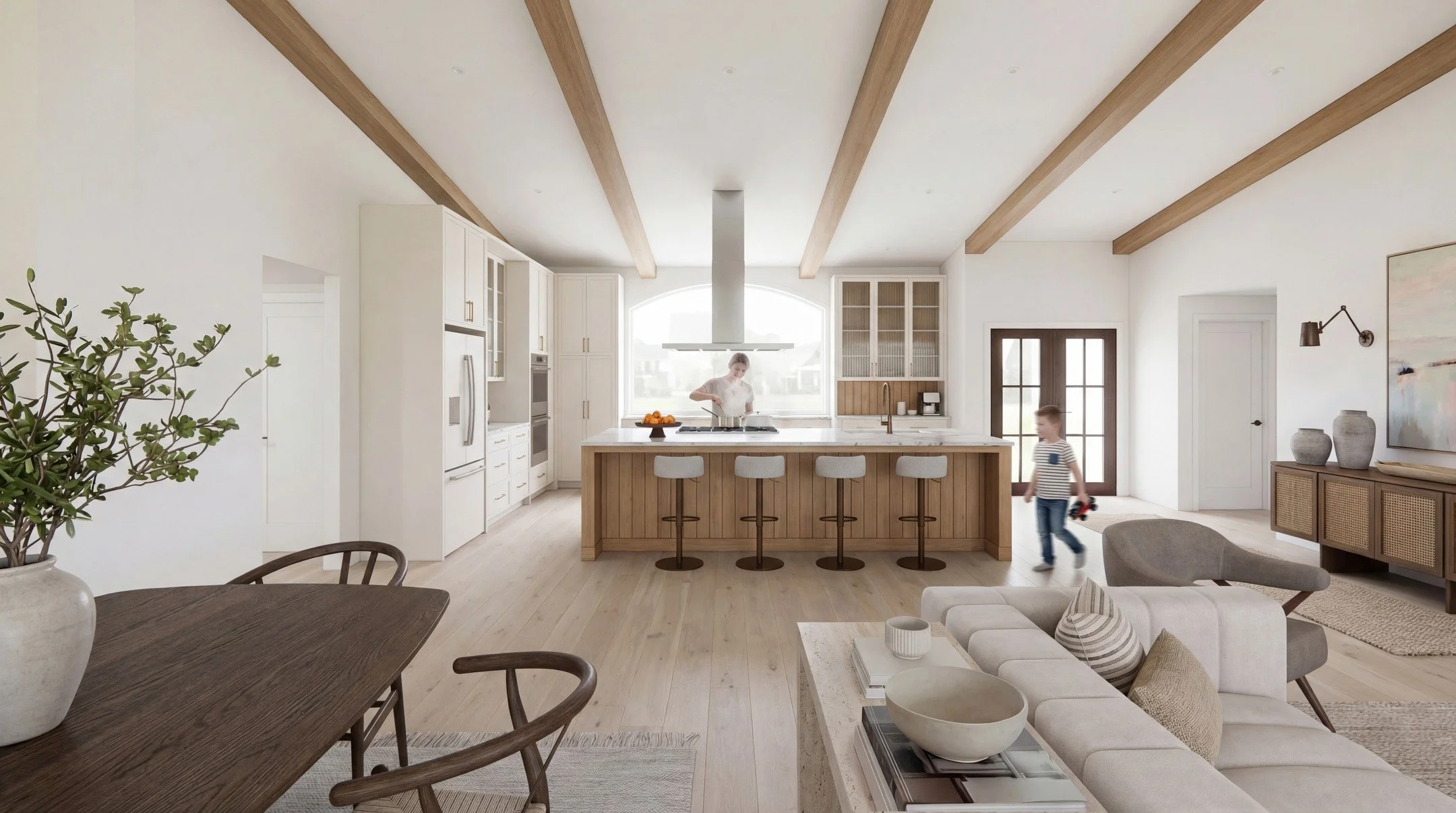 A first look at a full home renovation in New Port Richey, FL&mdash;transformed after hurricane damage into a light-filled coastal retreat.

Designed for a client who splits time between Seattle and Florida, the home brings together soft coastal tone