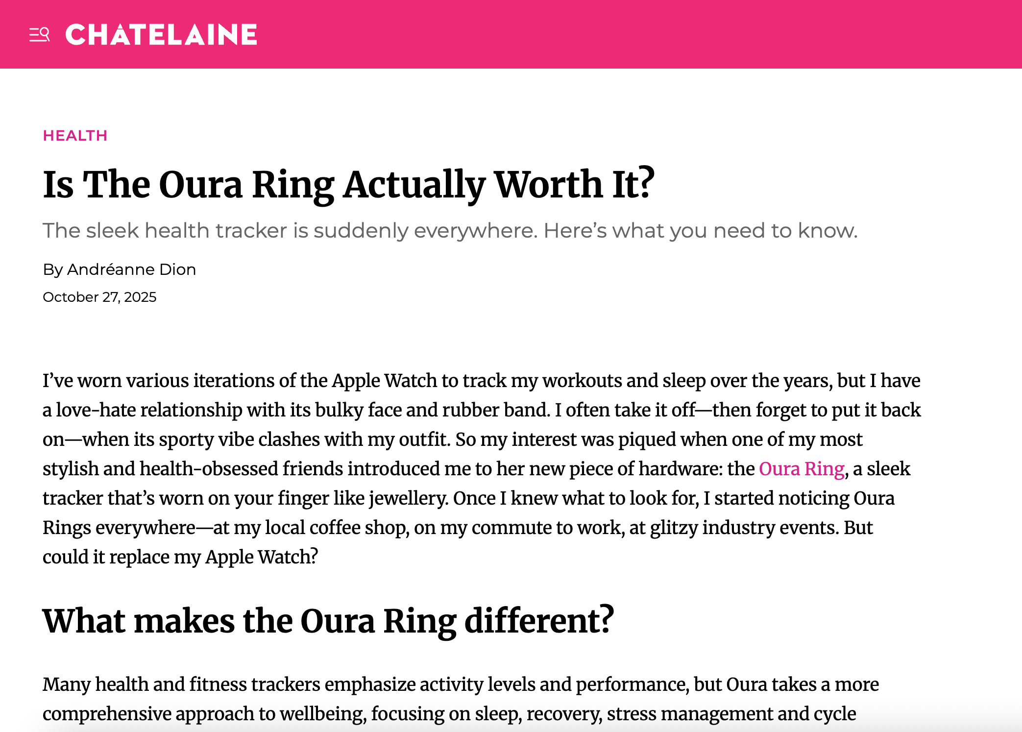 Is The Oura Ring Actually Worth It?