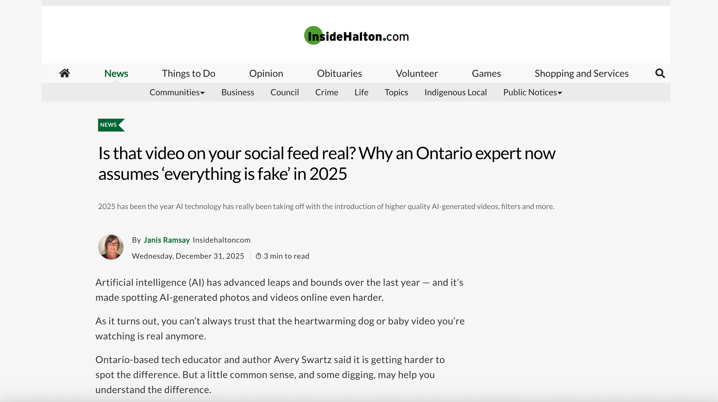 Is that video on your social feed real? Why an Ontario expert now assumes ‘everything is fake’ in 2025
