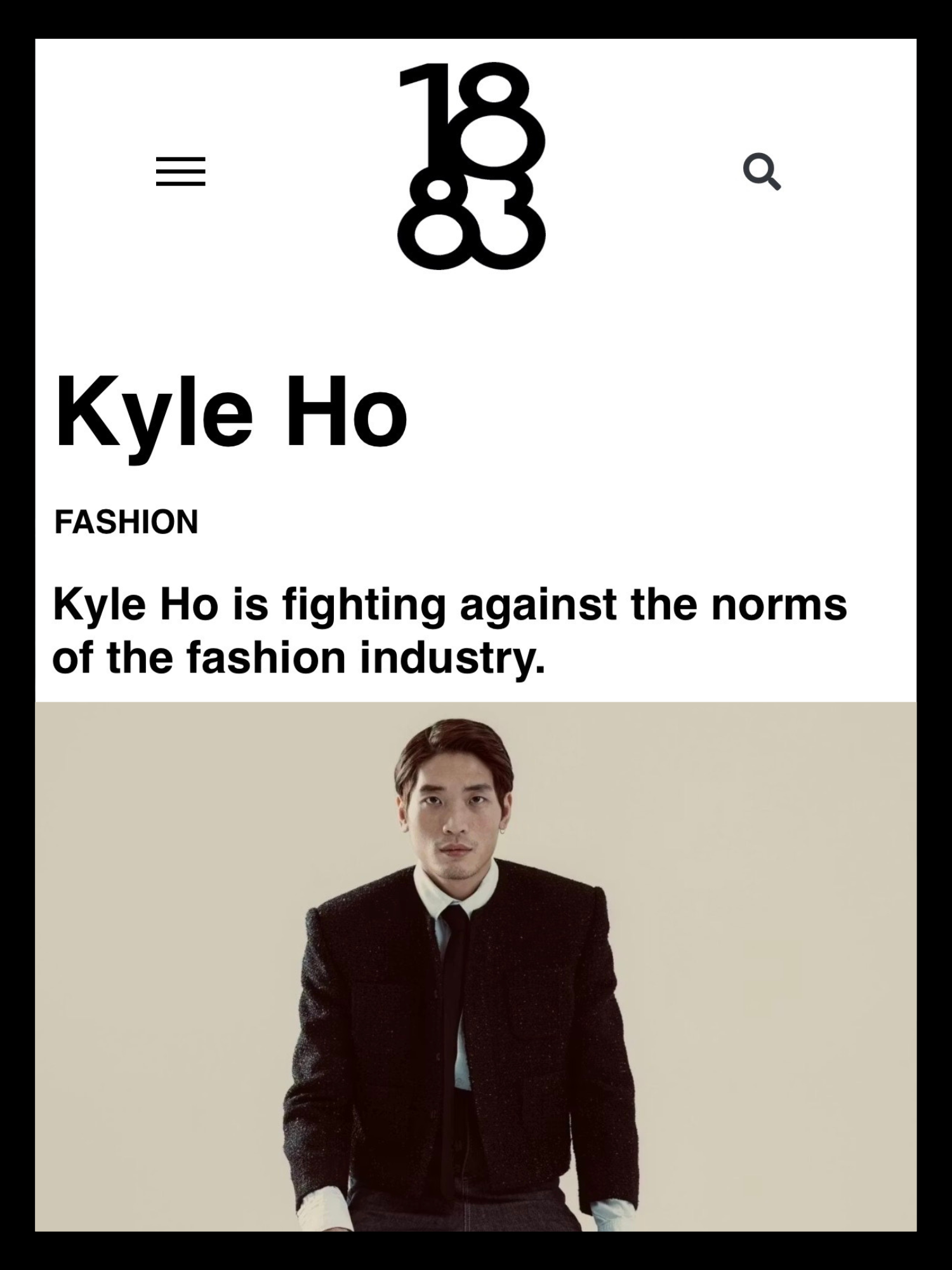 Strategic Media Coverage – Kyle Ho in 1883 Magazine