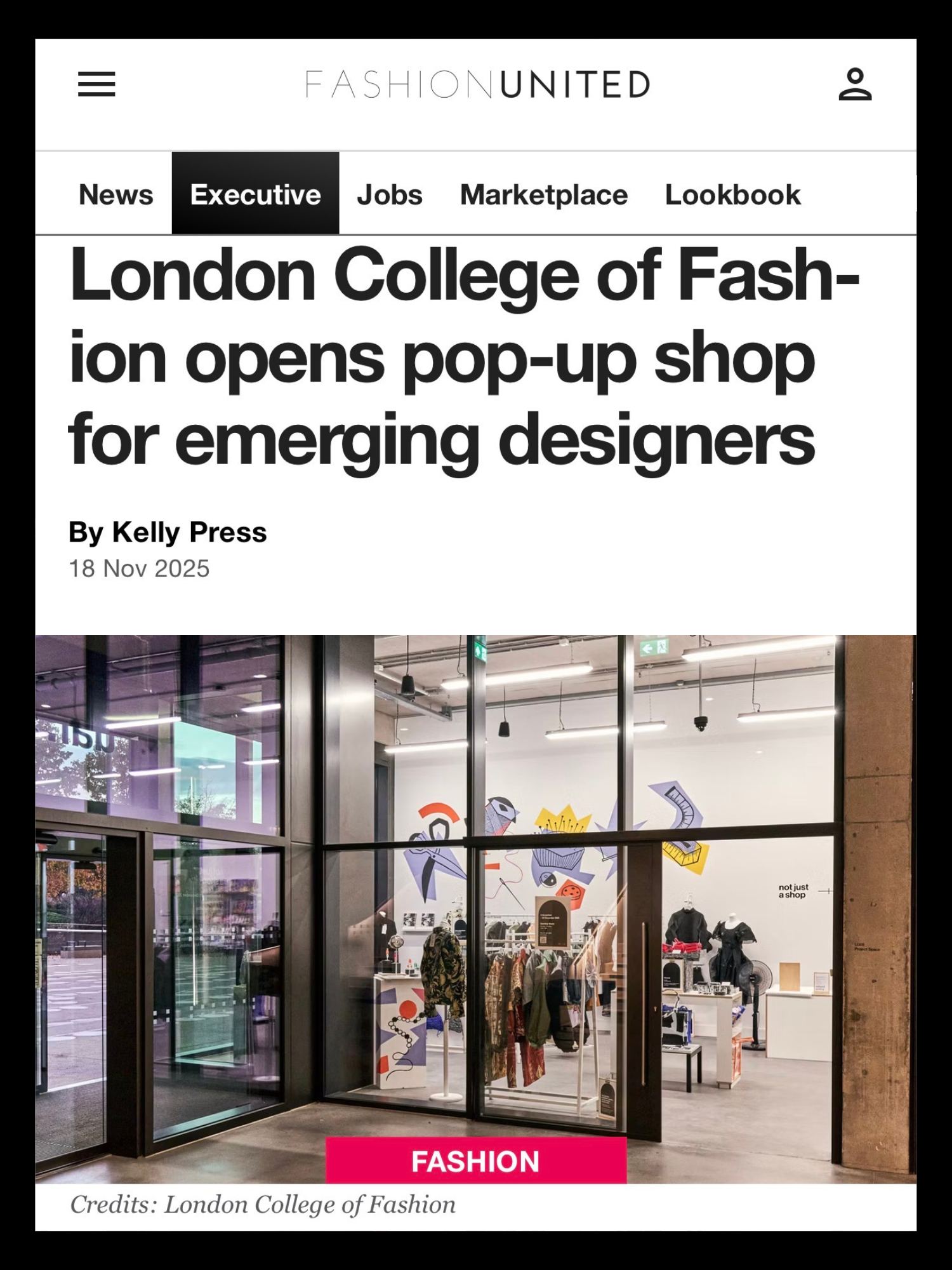 Strategic Media Coverage – not just a shop x LCF Founders Club in Fashion United