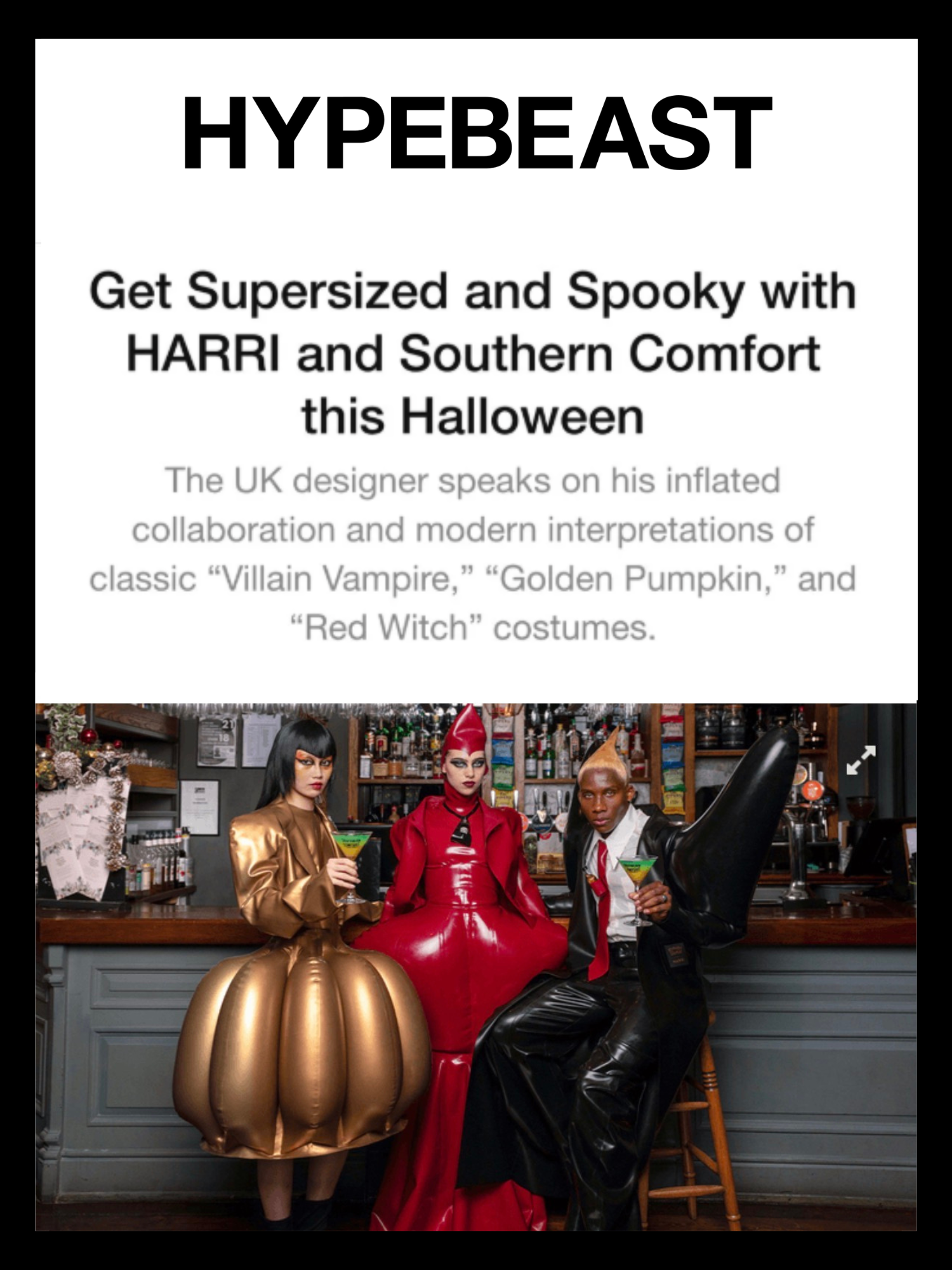 Creative Partnership – Harri London and Southern Comfort for Halloween in HYPEBEAST