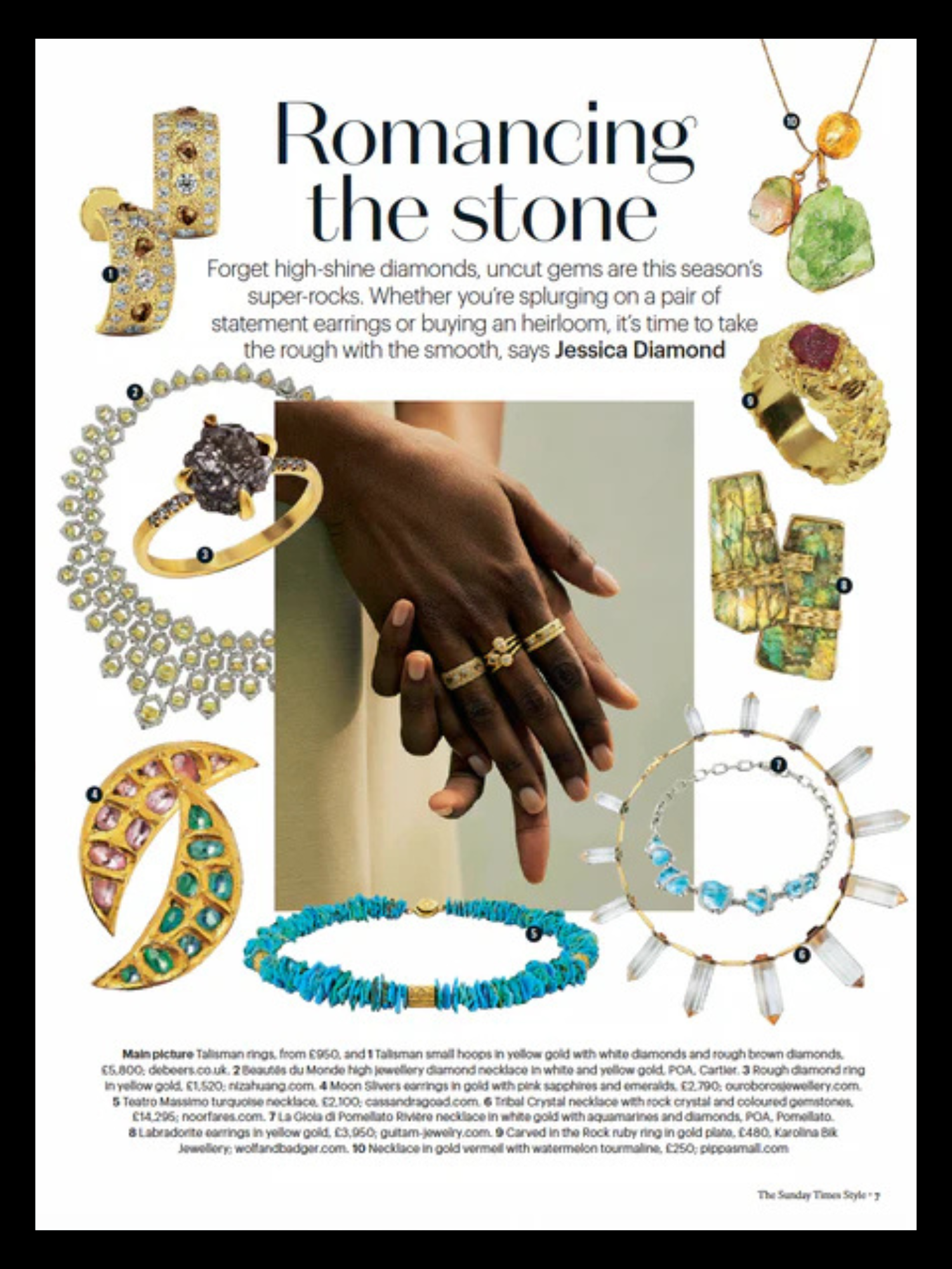 Strategic Media Coverage – Noor Fares Jewellery in The Sunday Times Style