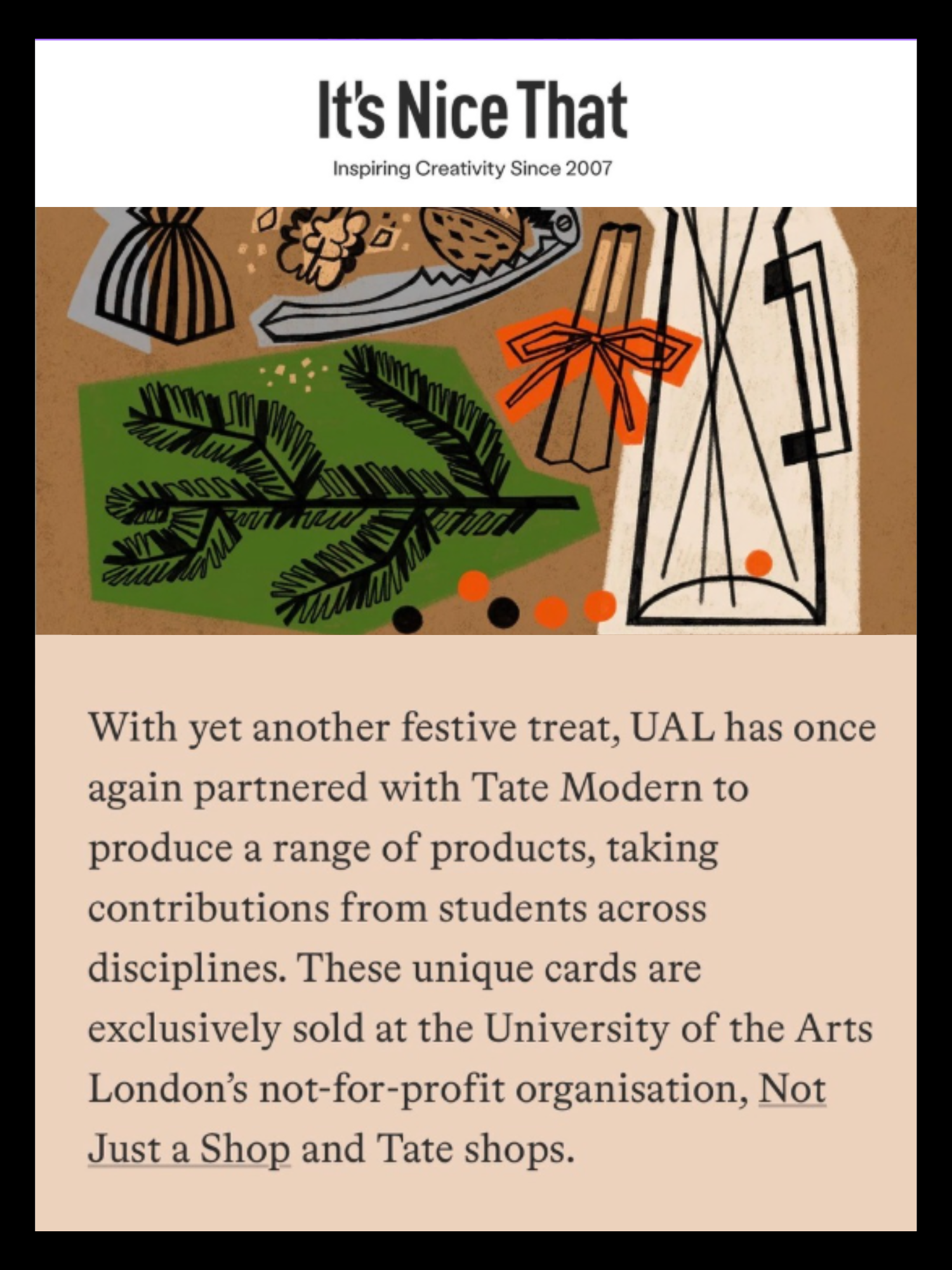 Strategic Media Coverage – not just a shop x Tate Shops in It's Nice That