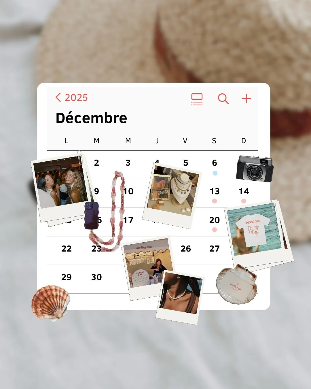 ✨ SAVE THE DATES 🪩
Atelier Lilo en mode Christmas vibes !

D&eacute;cembre arrive&hellip; et &ccedil;a va &ecirc;tre charg&eacute; chez Atelier Lilo
📍 4 d&eacute;cembre
Afterwork cr&eacute;ation de bijoux + ap&eacute;ro chez @cocoon_lacanau &rarr; 