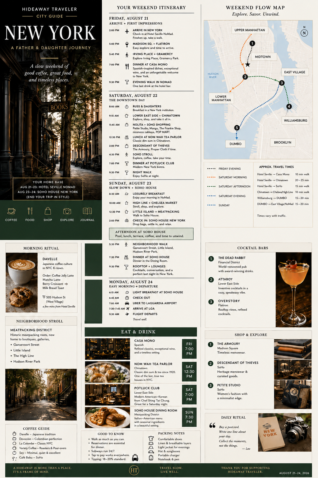 Before I Land: A Father and Daughter Weekend in New York