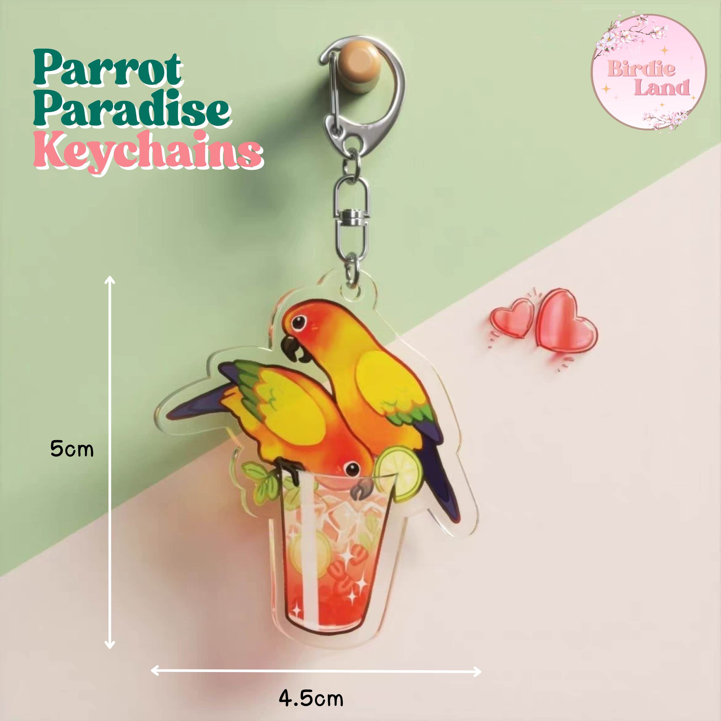  ~ Sold out ~ Parrot Paradise Keychains ✨🦜 ✨ Bring a touch of tropical charm to your keys with our adorable parrot keychains. Each keychain captures the playful spirit of these colorful birds as they go about their daily lives.