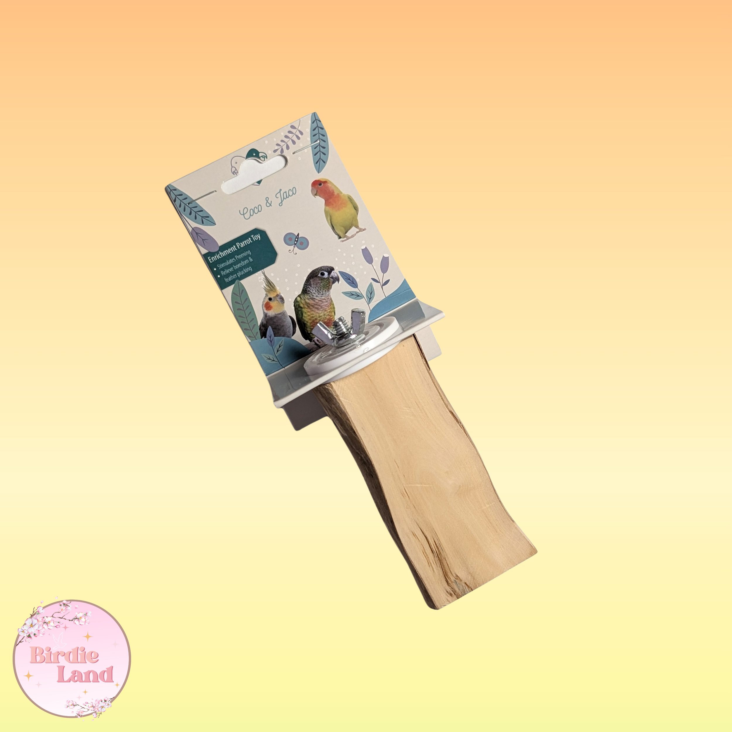  ~ Sold out ~ Brand: Coco & Jaco ✨ Sturdy, thick perch, crafted from natural coffeewood, is perfect for birds who love to chew. Its robust design allows your bird to stretch their feet fully, promoting comfort and reducing stress.