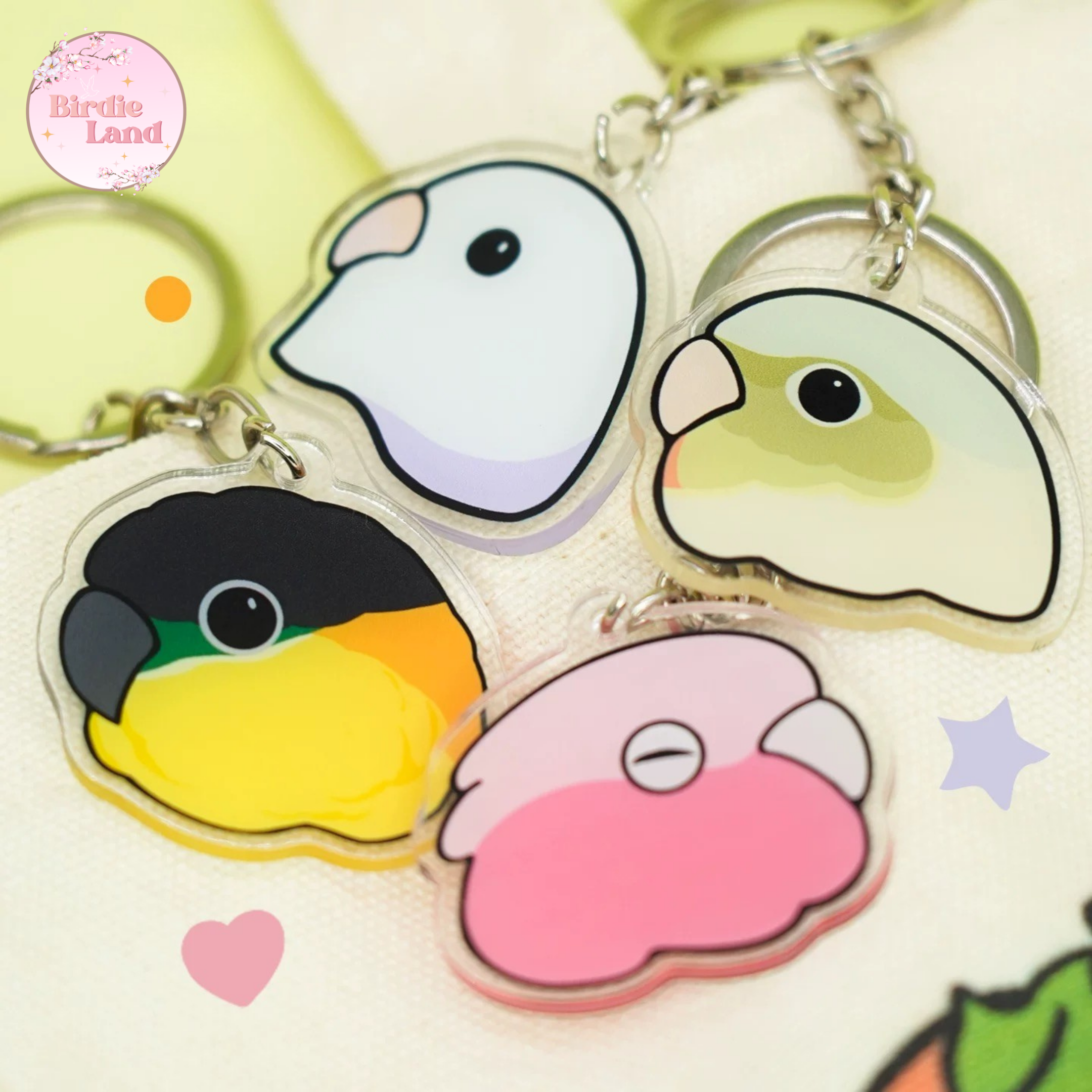 Parrot Perfection Keychains ✨🦜

Show off your birb parent pride with these super cute, vibrant parrot keychains! Featuring high definition print that captures every feather, these are more than just accessories they're tiny works of art. 