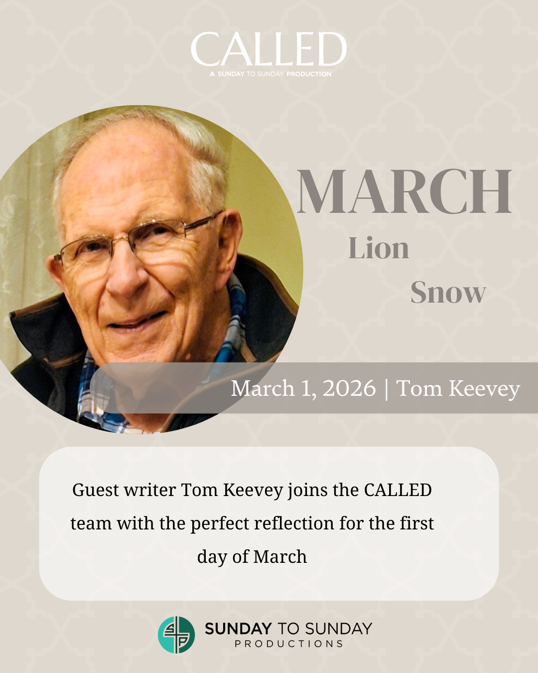 SECOND SUNDAY OF LENT March, Lion, Snow