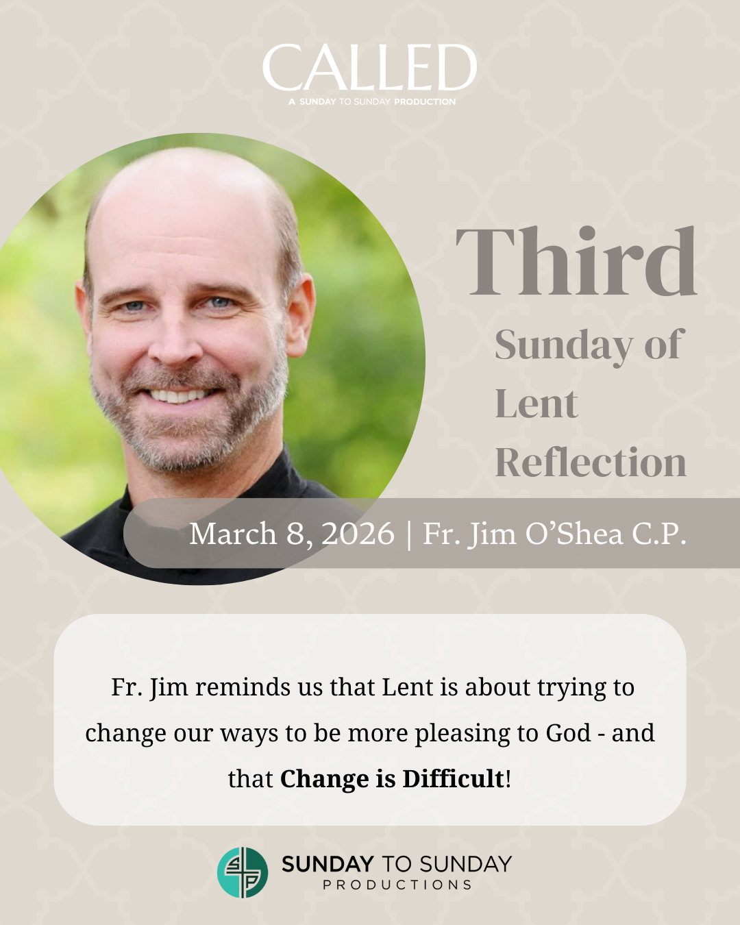 FR. O’SHEA REFLECTION for THIRD SUNDAY OF LENT 