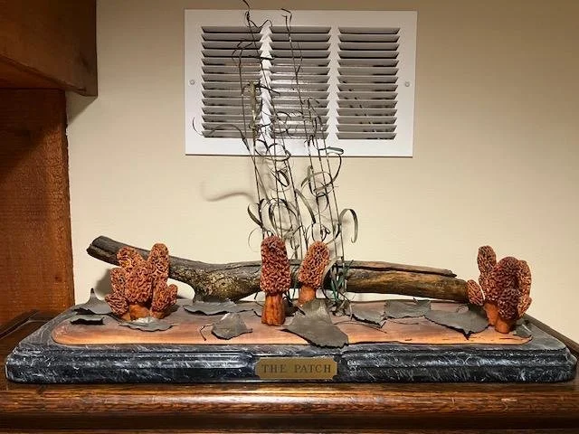 Carved morel mushrooms