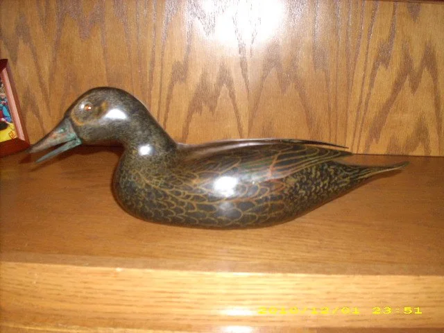 Mallard hen - Hand formed steel and copper sheet metal.