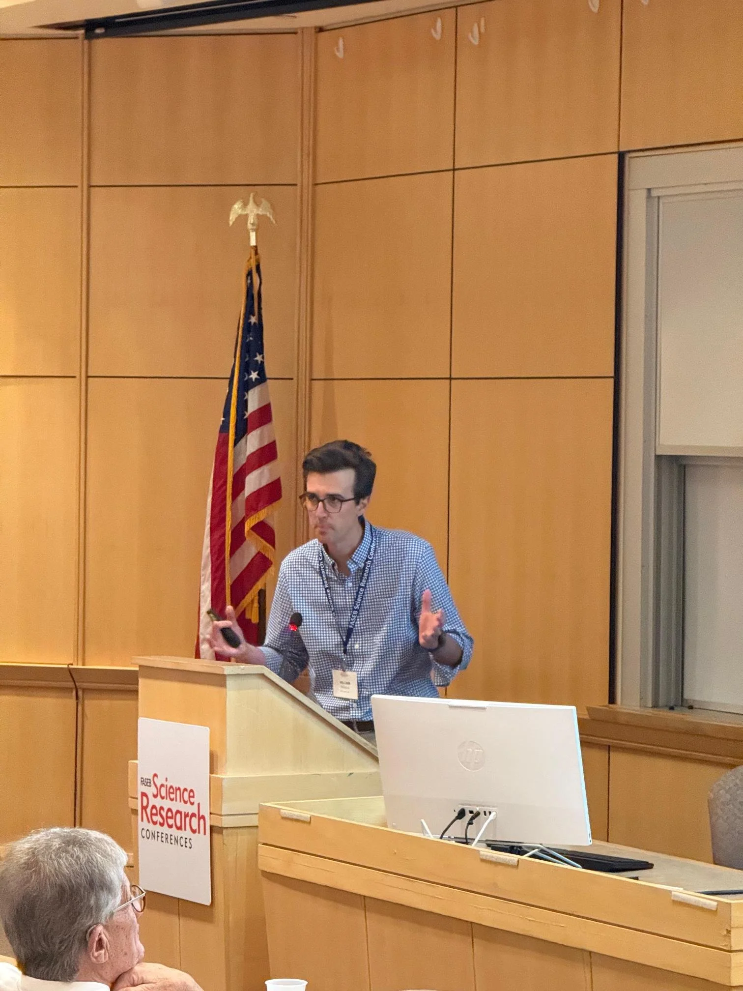 June 2025 - The Spencer lab attends the FASEB Chemistry and Biology of Vision conference. Will gave a talk while David and Srijan presented posters.