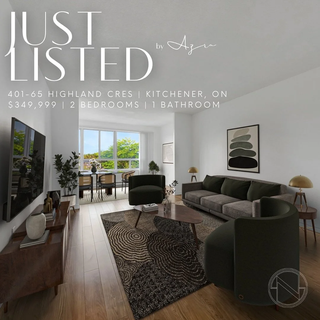 JUST LISTED - Kitchener&rsquo;s best-kept secret! 

401-65 Highland Crescent
Kitchener, ON 📍

2 Bedrooms | 1 Bathrooms | Almost 1,000 SF
Offered for sale at $349,999 CAD

A gorgeous corner unit with two bedrooms, one bathroom and almost 1,000 SF of 